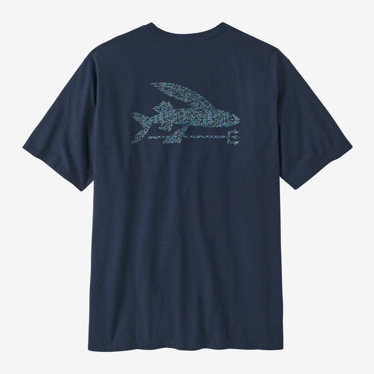 Patagonia Flying Fish Responsibilli Tee Tide Poll Blue