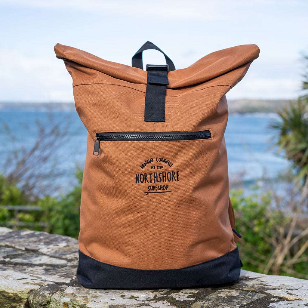 Orange canvas backpack online