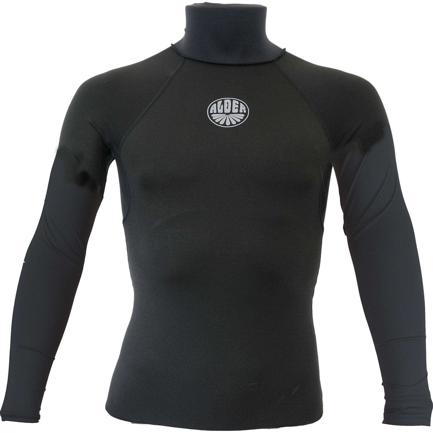 Alder spirit men’s rash vest long sleeve - black