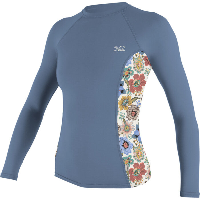 O'NEILL Womens Side Print Long Sleeve Rash Guard - infinity/talitha