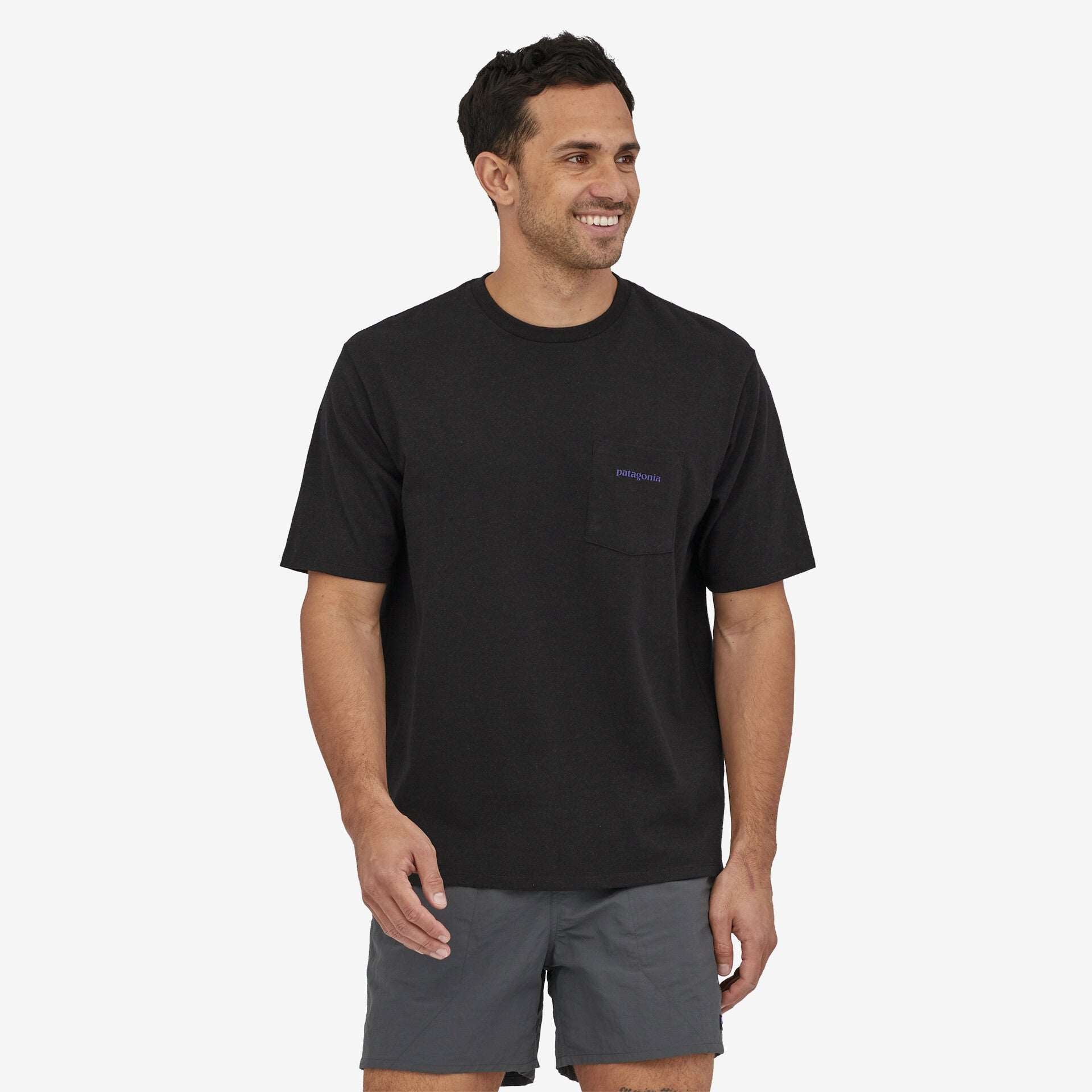 Patagonia Men's Boardshort Logo Pocket Responsibili-Tee®-Ink Black