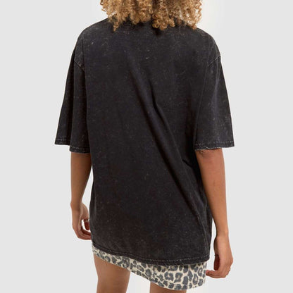 Santa Cruz Women's Ornate Dot Oversized T-shirt-Black Acid Wash