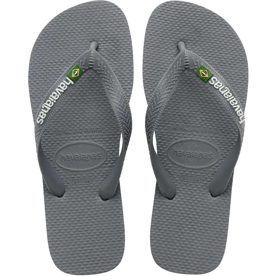 HAVAIANAS BRASIL LOGO - STEEL GREY