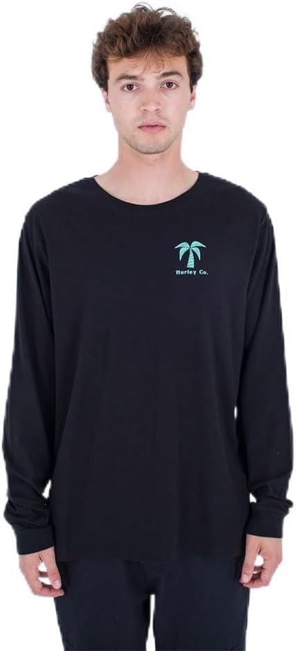 HURLEY EVD CHECKER PALM LONG SLEEVE TSHIRT