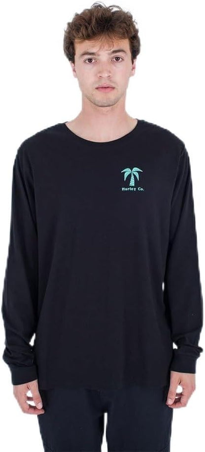 HURLEY EVD CHECKER PALM LONG SLEEVE TSHIRT