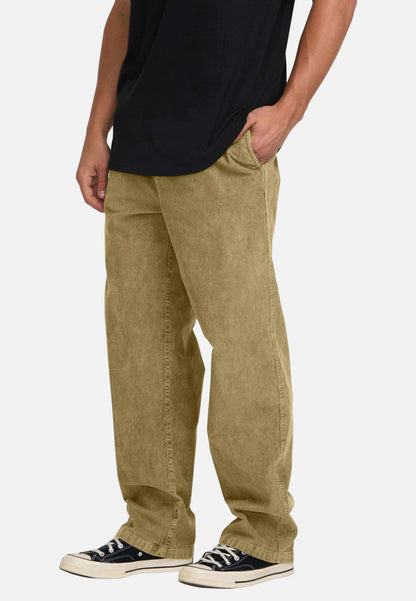 Billabong Larry Elastic Waist Corduroy Pants-Dune