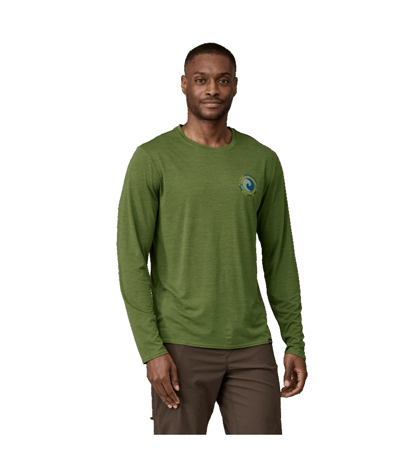 Patagonia Men's Long-Sleeved Capilene® Cool Daily Graphic Shirt-Unity Fitz-Terrain Green | Patagonia |