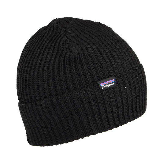 Patagonia Fishermans Rolled Beanie-Black