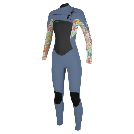 O'NEILL GIRLS EPIC 4/3MM CHEST ZIP FULL WETSUIT - (INFINITY / DAHLIA)