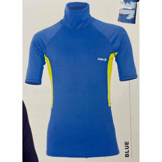 Alder Cruz Adult short sleeve rash vest - blue/yellow