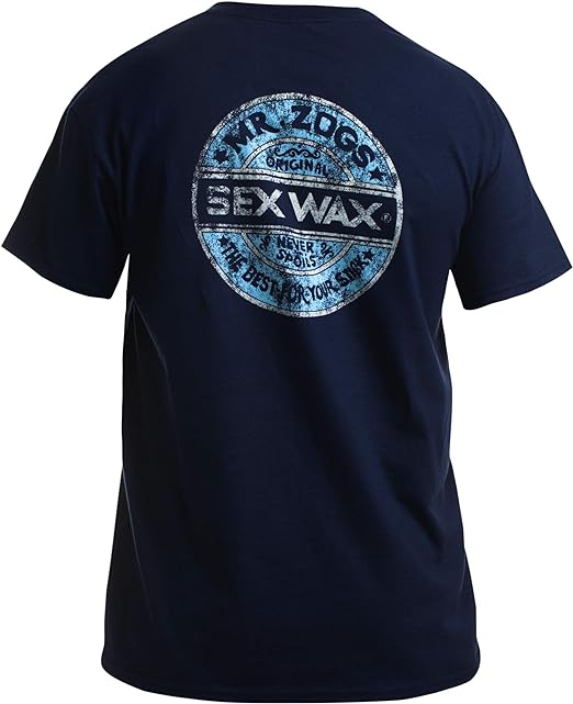 Mr Zogs Sex Wax T-Shirt-Distressed Retro- Navy