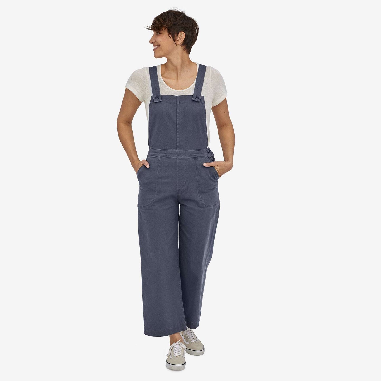 Patagonia Women's Stand Up™ Cropped Overalls-Smoulder Blue