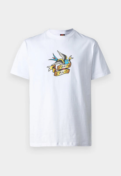 SANTA CRUZ MEN'S SOMMER SPARROW T SHIRT - WHITE