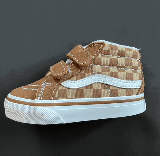 Vans Toddler SK8-Mid Reissue-Neutral Checkerboard Brown | Vans |