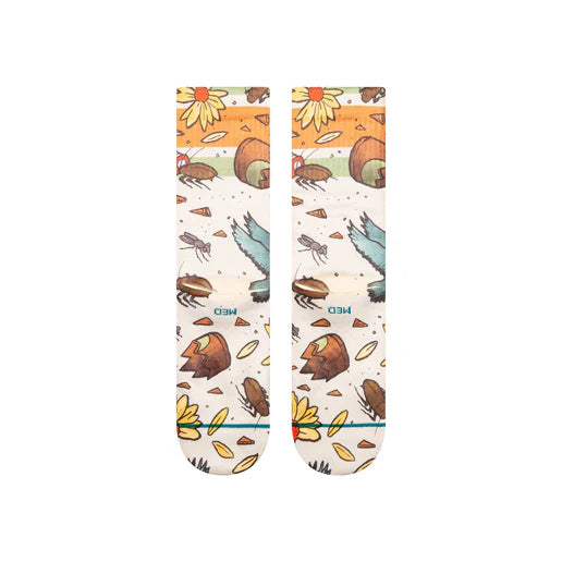 STANCE TRASHED CREW SOCK-Off -  White - TODD FRANCIS