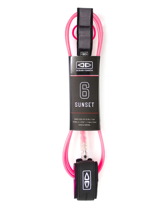 Ocean and Earth Sunset 6ft Leash - Pink