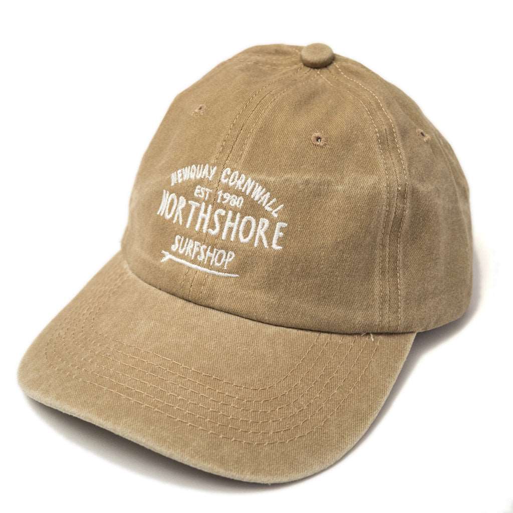 Core Logo Twill Baseball Cap-Khaki Wash