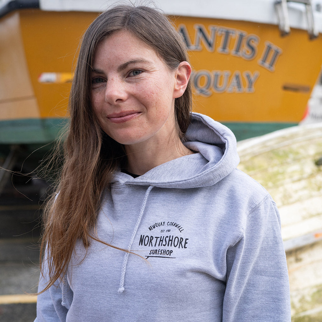 Northshore Core Classic Heather Grey Logo Hooded Sweatshirt- Heather Grey - Northshore Surf Shop - Hooded Sweatshirt - 