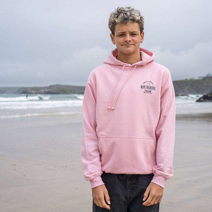 Northshore Core Classic Baby Pink Logo Hooded Sweatshirt- Baby Pink - Northshore Surf Shop - Hooded Sweatshirt - 