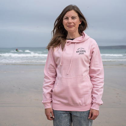 Northshore Core Classic Baby Pink Logo Hooded Sweatshirt- Baby Pink - Northshore Surf Shop - Hooded Sweatshirt - 