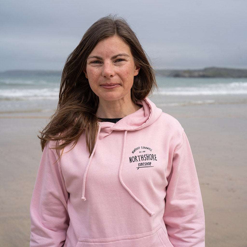 Northshore Core Classic Baby Pink Logo Hooded Sweatshirt- Baby Pink - Northshore Surf Shop - Hooded Sweatshirt - 