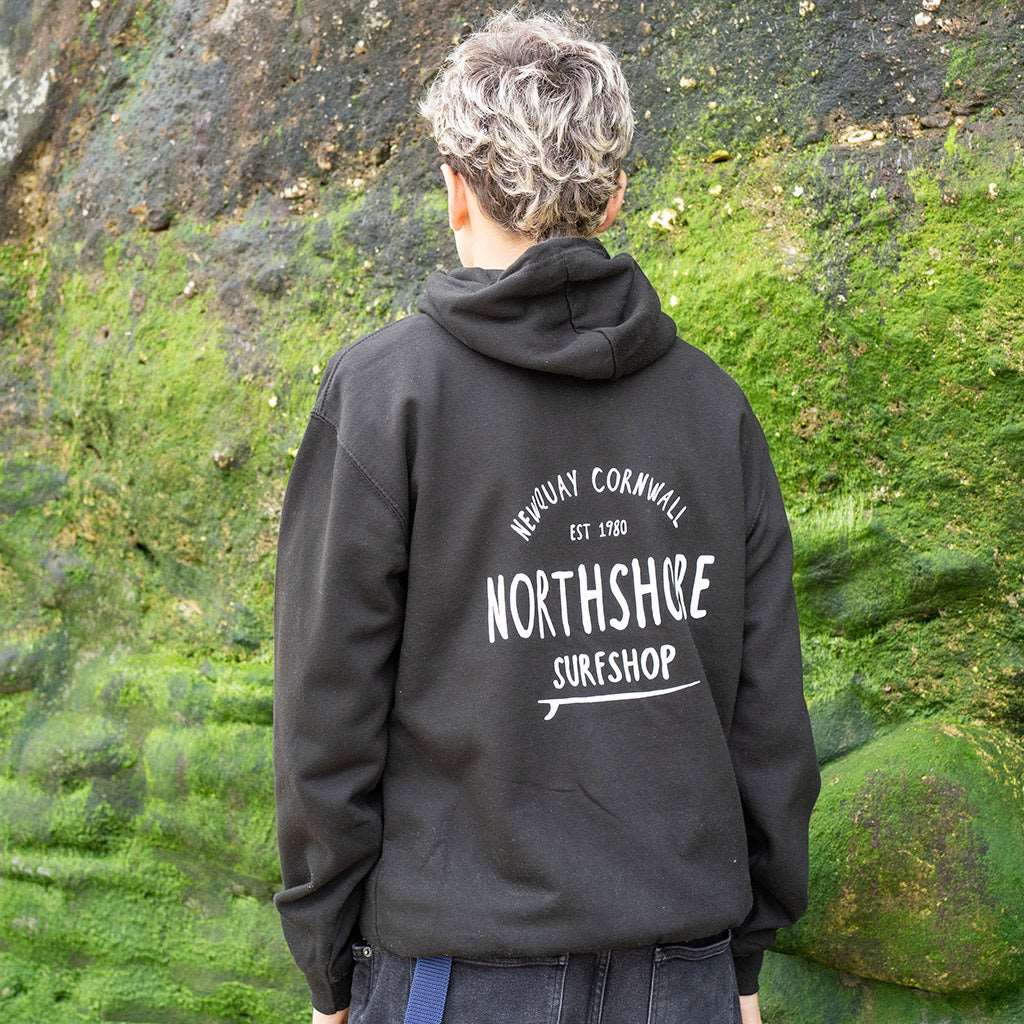 Northshore Core Classic Black Logo Hooded Sweatshirt- Black - Northshore Surf Shop - Hooded Sweatshirt - 