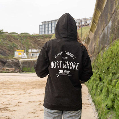 Northshore Core Classic Black Logo Hooded Sweatshirt- Black - Northshore Surf Shop - Hooded Sweatshirt - 