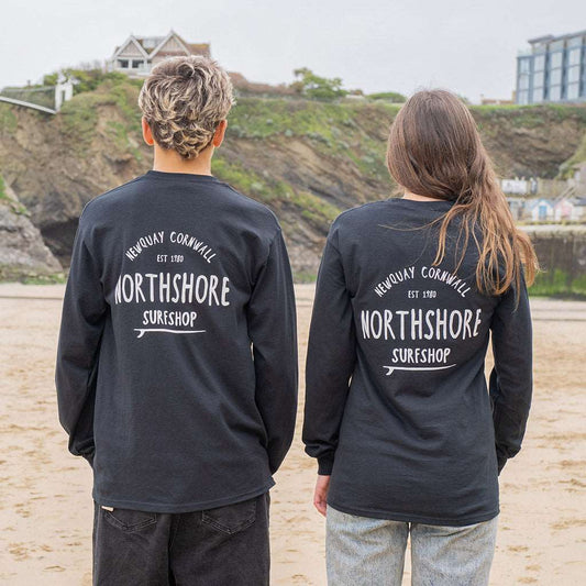 Northshore Core Classic Logo Long Sleeve T Shirt- Black - Northshore Surf Shop - Long Sleeve T Shirt - 