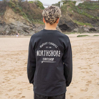 Northshore Core Classic Logo Long Sleeve T Shirt- Black - Northshore Surf Shop - Long Sleeve T Shirt - 