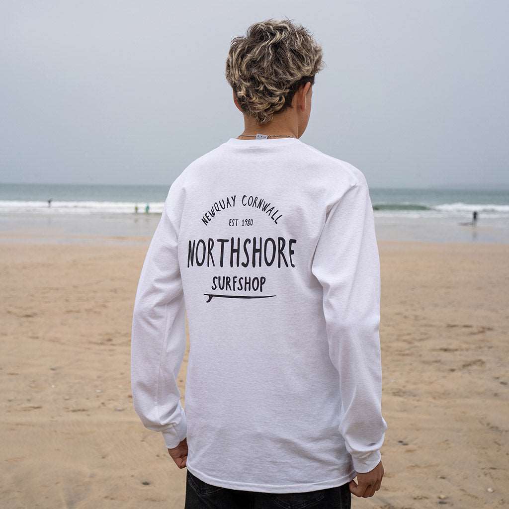 Northshore Core Classic Long Sleeve T Shirt- White - Northshore Surf Shop - Long Sleeve T Shirt - 