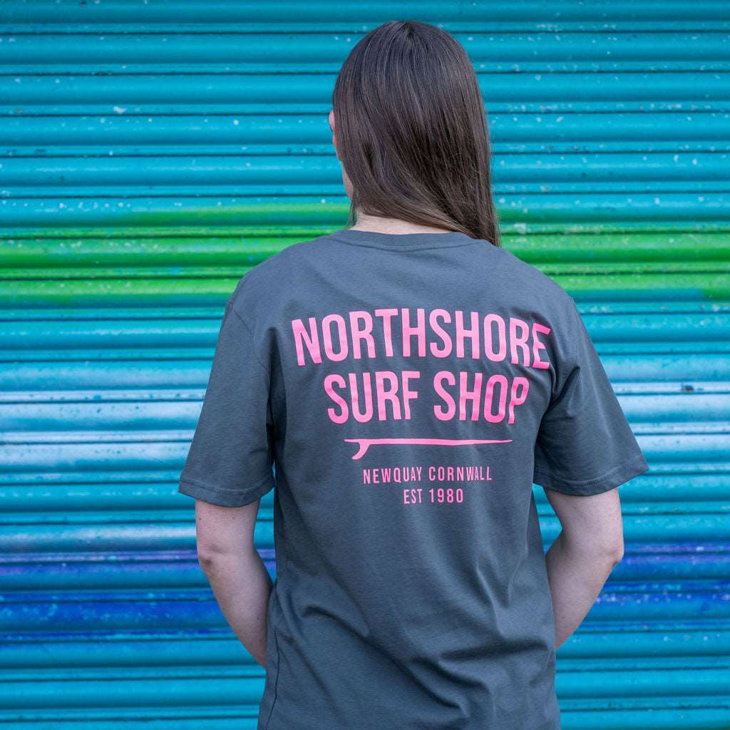 Northshore Surf Shop Logo Organic T Shirt- Charcoal - Northshore Surf Shop - T Shirt - 