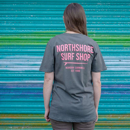 Northshore Surf Shop Logo Organic T Shirt- Charcoal - Northshore Surf Shop - T Shirt - 