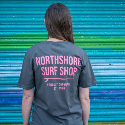 Northshore Surf Shop Logo Organic T Shirt- Charcoal - Northshore Surf Shop - T Shirt - 