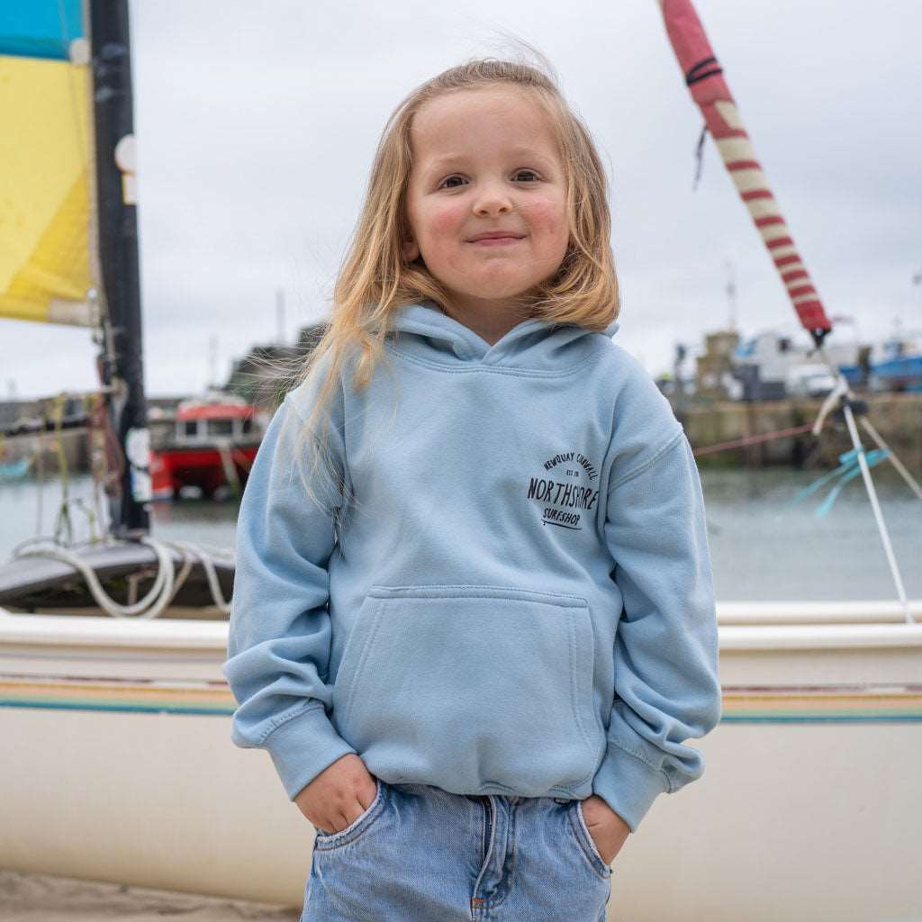 Kids Classic Logo Hoodie Sky Blue Northshore Surf Shop