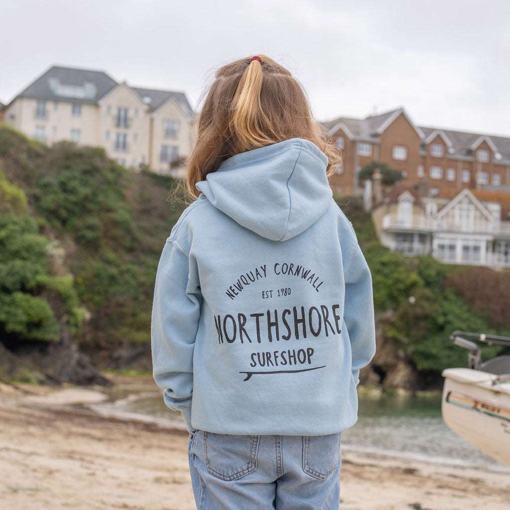 Northshore Kids Core Classic Logo Hooded Sweatshirt- Sky Blue - Northshore Surf Shop - Kids Clothing - 