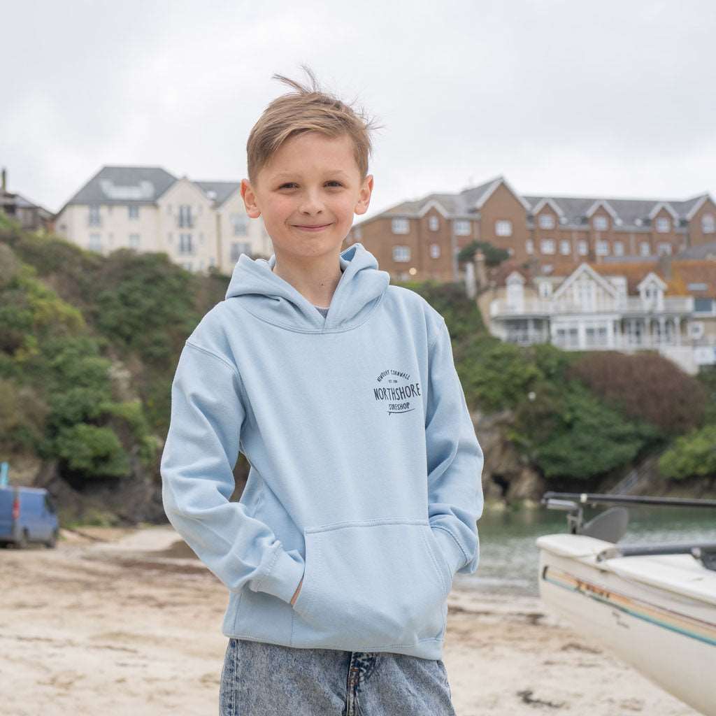 Northshore Kids Core Classic Logo Hooded Sweatshirt- Sky Blue - Northshore Surf Shop - Kids Clothing - 