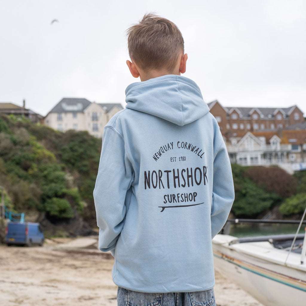 Northshore Kids Core Classic Logo Hooded Sweatshirt- Sky Blue - Northshore Surf Shop - Kids Clothing - 