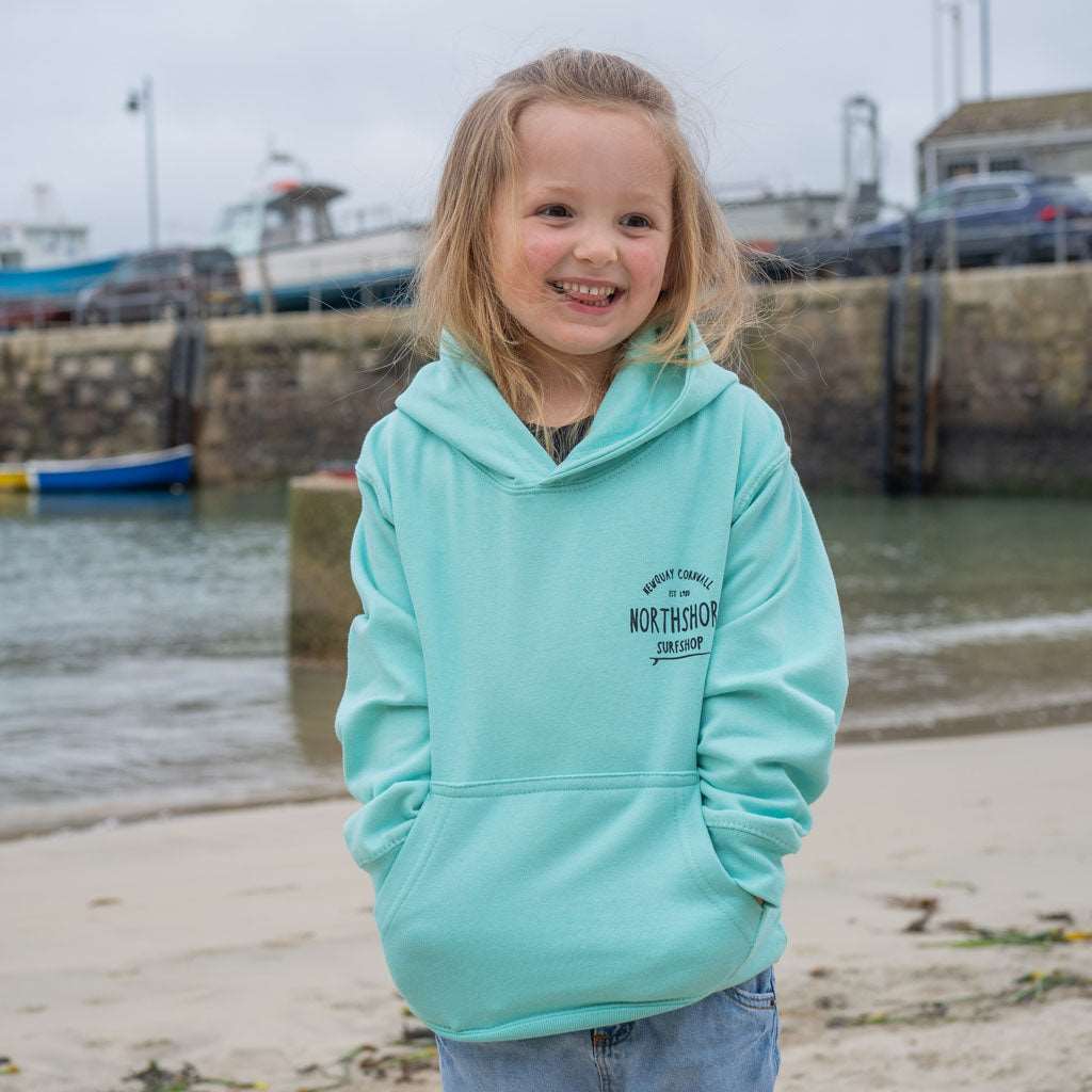 Northshore Kids Core Classic Logo Hooded Sweatshirt- Peppermint - Northshore Surf Shop - Kids Clothing - 