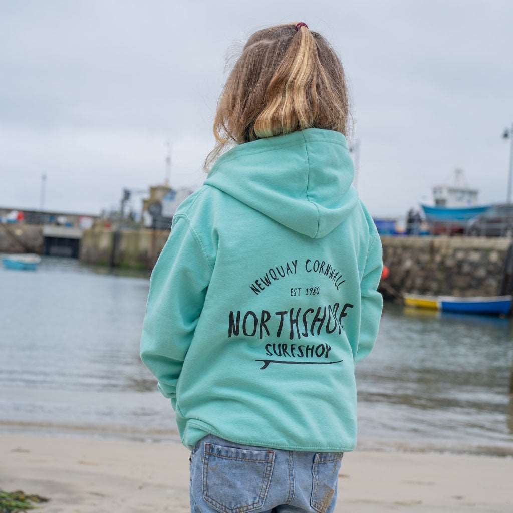 Northshore Kids Core Classic Logo Hooded Sweatshirt- Peppermint - Northshore Surf Shop - Kids Clothing - 