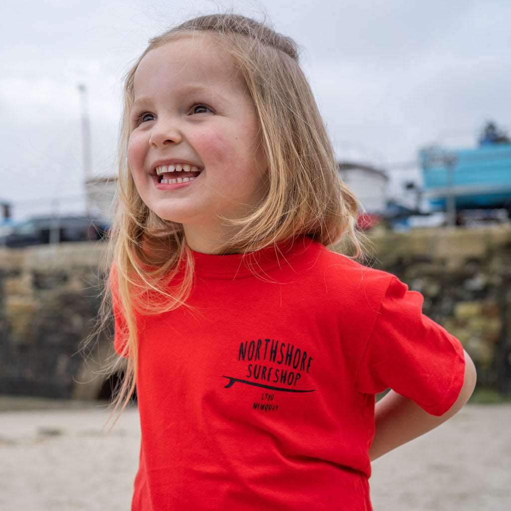 Northshore Kids Core Classic Logo T Shirt- Red - Northshore Surf Shop - Kids Clothing - 