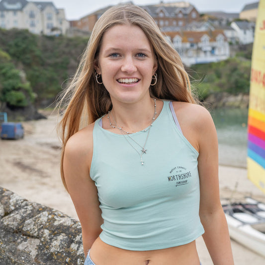 Northshore Girls Cropped Racer Top- Mint - Northshore Surf Shop - Vest - 