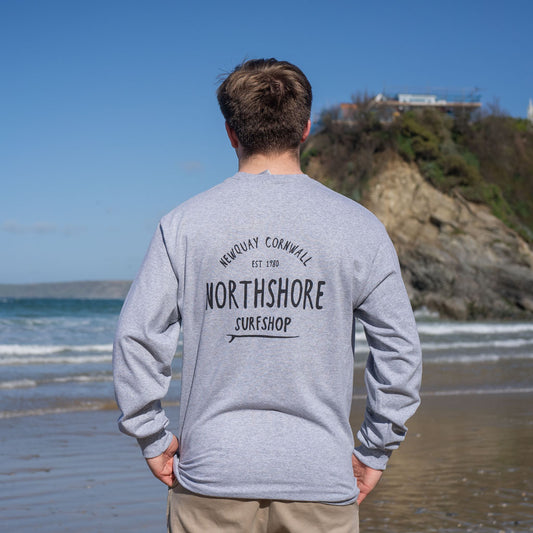 Northshore Core Classic Logo Long Sleeve T Shirt- Sport Grey - Northshore Surf Shop - Long Sleeve T Shirt - 