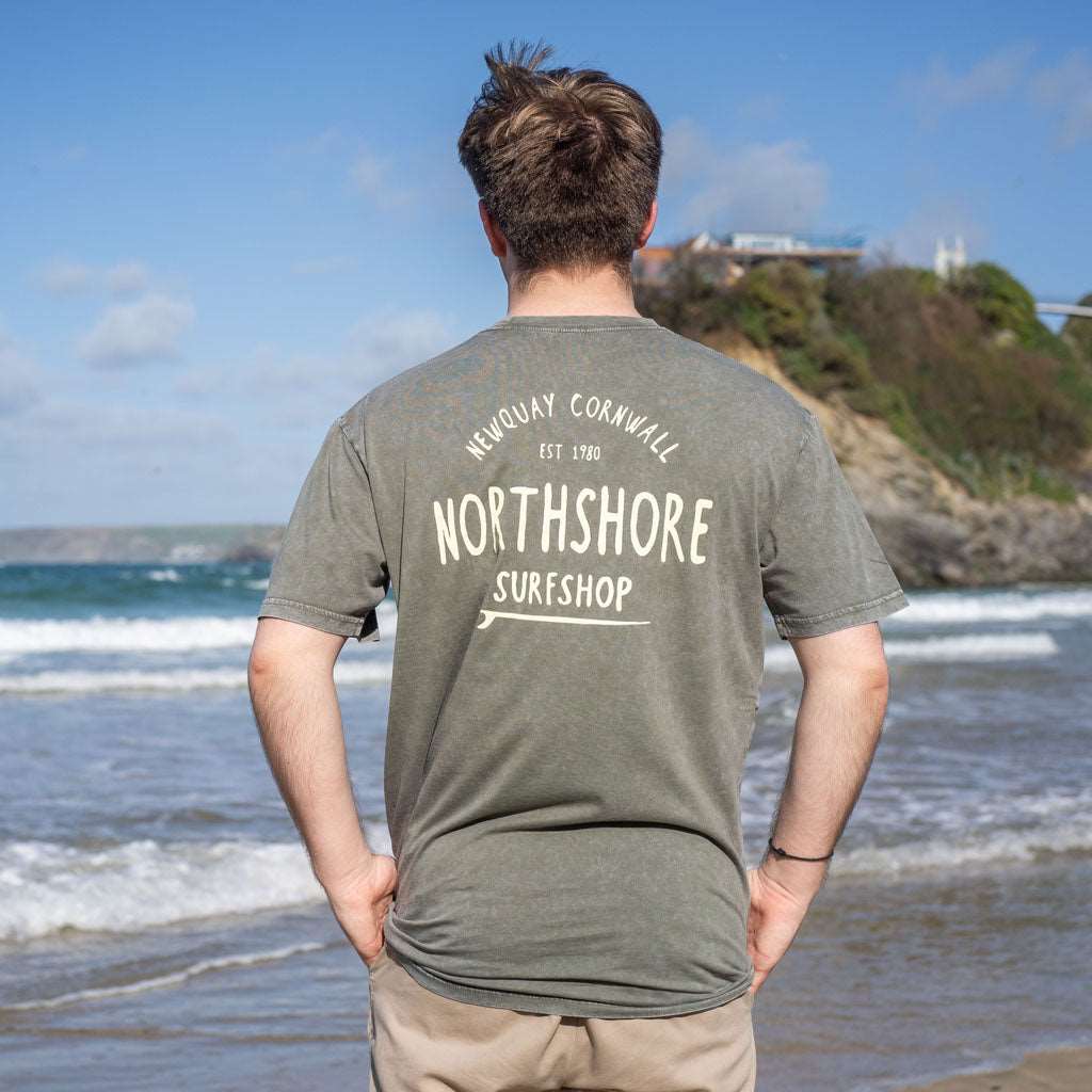 Northshore Core Organic T Shirt - Moss Stone - Northshore Surf Shop -  - 