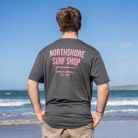 Northshore Surf Shop Logo Organic T Shirt- Charcoal - Northshore Surf Shop - T Shirt - 