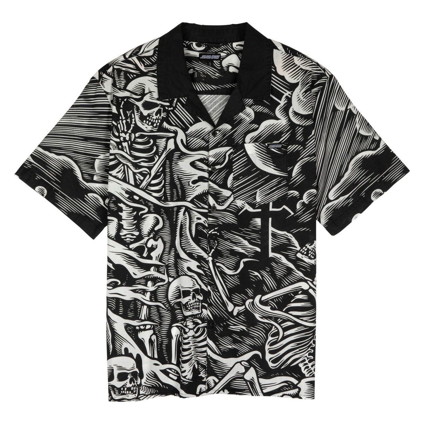 Santa Cruz O'Brien Purgatory Short sleeved shirt-Black