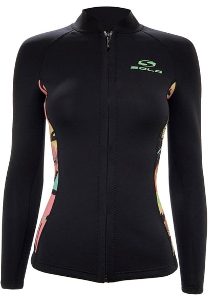 Sola Ignite Ladies 2mm Wetsuit Jacket - Summer Floral