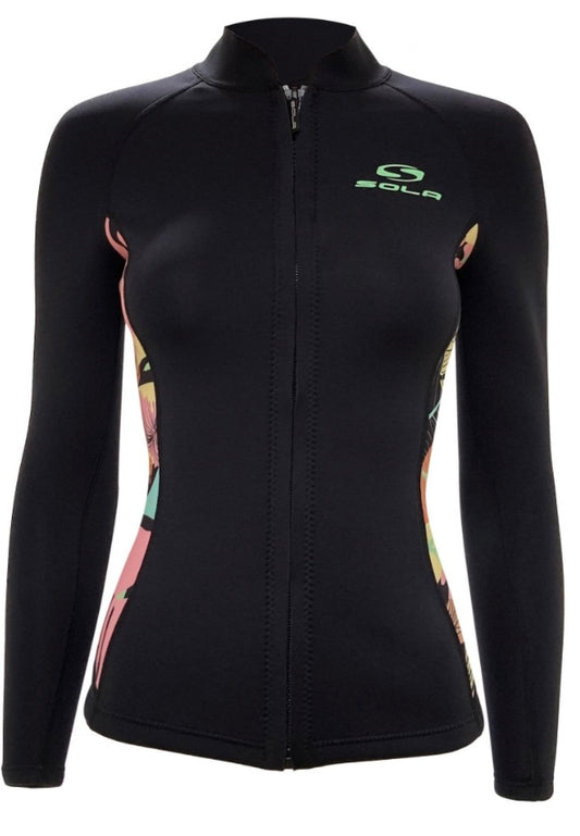 Sola Ignite Ladies 2mm Wetsuit Jacket - Summer Floral