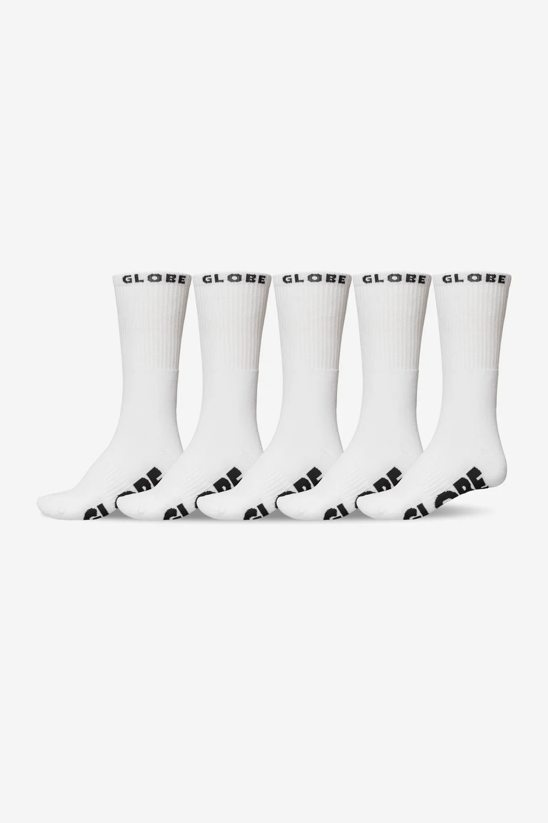 Globe Whiteout Sock 5 Pack - White