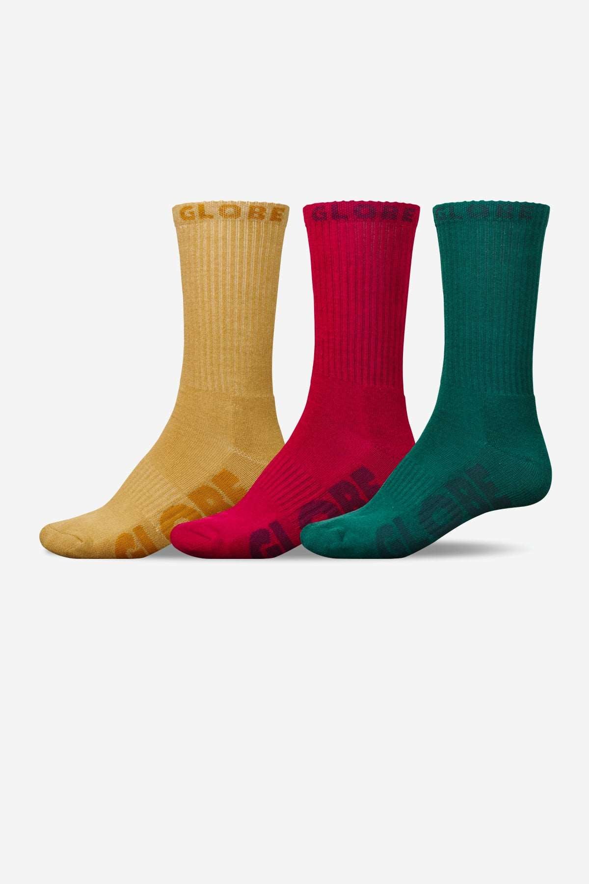 GLOBE SUSTAIN CREW 3 PACK SOCK