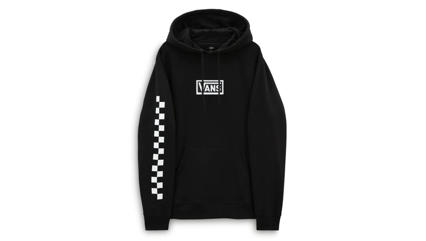 VANS MEN’S VERSA STANDARD HOODIE-Black/Checkerboard - Vans - Hooded Sweatshirt - 
